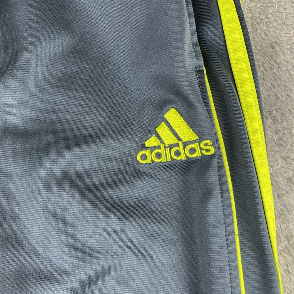 Adidas Activewear Athletic Sweatpants Youth Medium 10/12 Gray‎ Yellow - Picture 6 of 15